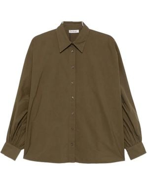 SOSUE Antonia Puff-Sleeves Shirt - Grün
