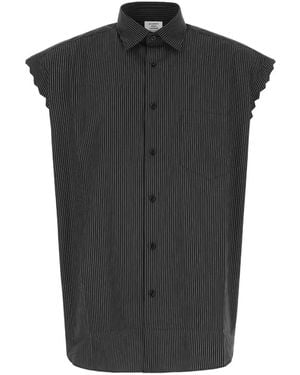 Vetements Ribbed Poplin Shirt - Black