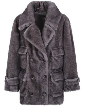 DR. HOPE Double-Breasted Coat - Grey