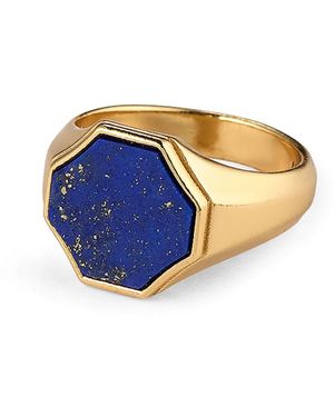 Emanuele Bicocchi Hex Signet Ring - Blue