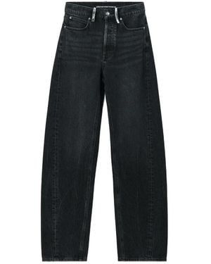Alexander Wang Crystal Hotfix Logo Pocket Blow Up Jeans - Blue