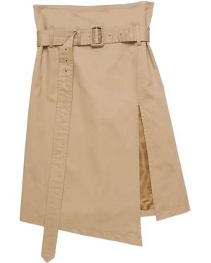 Acne Studios Belted Asymmetric Skirt - Natural