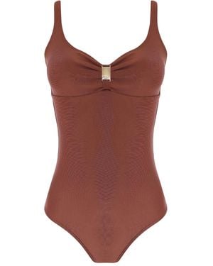 Lygia & Nanny Roberta Clasp-Detail Swimsuit - Red