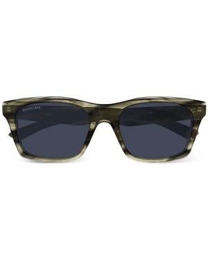 Balenciaga Rectangle-Frame Sunglasses - Blue