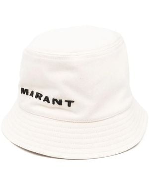 Isabel Marant Cappello Bucket Haley Con Ricamo - Neutro