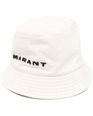Isabel Marant Sombrero de pescador Haley con logo bordado - Neutro