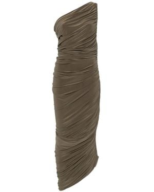 Norma Kamali Diana Ruched Dress - Natural