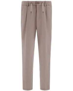 Herno Drawstring Straight-Leg Trousers - White