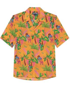 Vilebrequin Tropicalia Bowling Shirt - Yellow