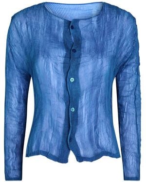 Issey Miyake Hand-Pleating Shirt - Blue