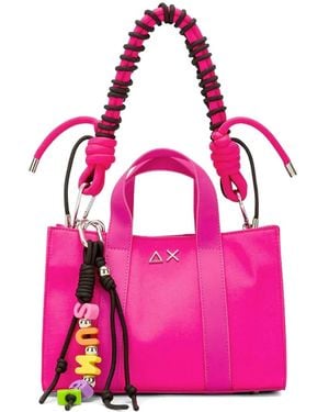 Sun 68 Kleine Handtasche Mit Logo-Schild - Pink