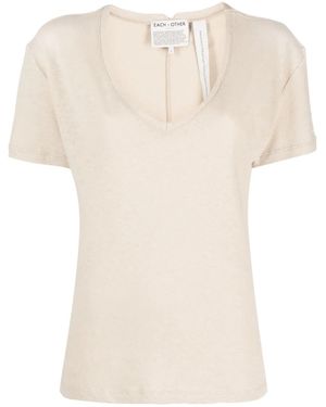 Each x Other T-Shirt Mit V-Ausschnitt - Natur