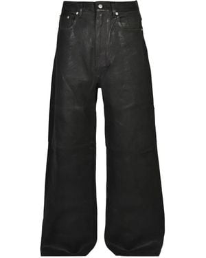 BREATH Coated Flared-Hem Jeans - Black