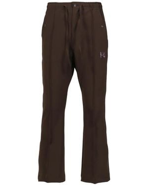 Needles Butterfly-Embroidered Pants - Gray