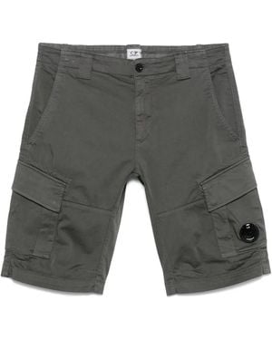 C.P. Company Satin Cargo Shorts - Grey