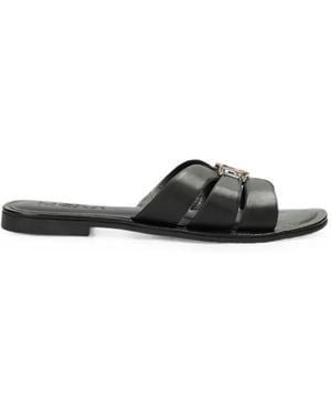 Mexx Logo-Plaque Caged Sandals - White