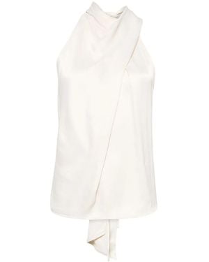 Marques'Almeida Draped Halterneck Top - White