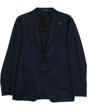 Tagliatore Button Blazer - Blue