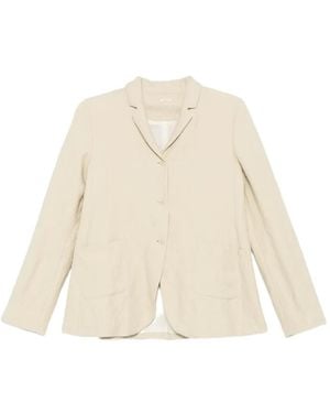 Apuntob Notched-Lapel Button-Up Blazer - Natural
