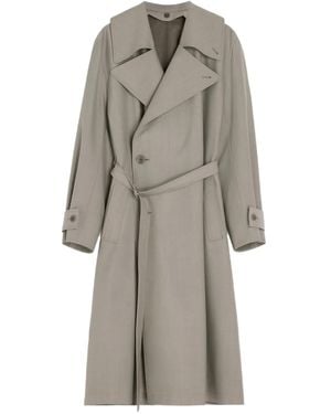 Lemaire Trenchcoat Mit Gürtel - Grau