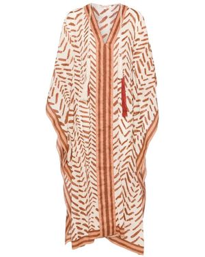 Johanna Ortiz Tassel-Detail Midi Dress - White
