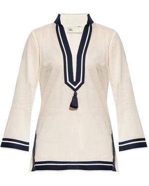 Tory Burch Cotton Mini Dress - Natural