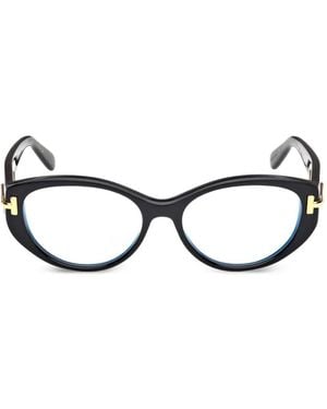 Tom Ford Brille Mit Cat-Eye-Gestell - Schwarz