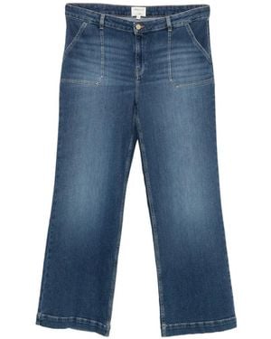 MAISON 123 Patch-Pocket Wide-Leg Jeans - Blue