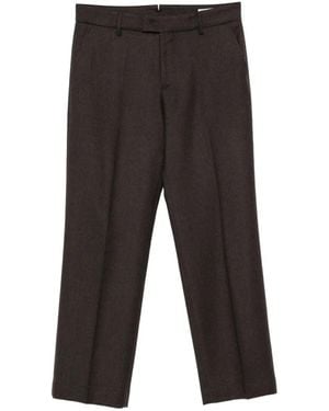 Berwich Pressed-Crease Belt-Loop Pants - Black