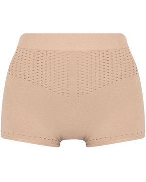 Max Mara Knitted Hight-Waited Shorts - Natural