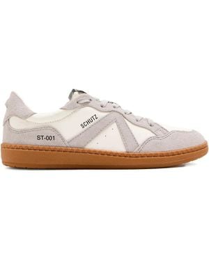 SCHUTZ SHOES St 001 Leather Suede Trainers - White
