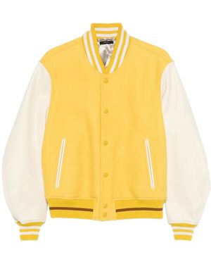 Tom Ford Striped-Trim Buttoned Jacket - Yellow