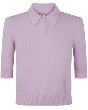Twinset Ribbed polo shirt - Morado