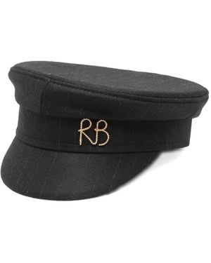 Ruslan Baginskiy Stripe-pattern Beret - ブラック
