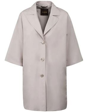 Moorer Lucilia Trench Coat - Grey