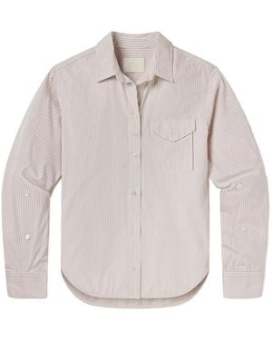 Citizens of Humanity Striped Pocket Shirt - Grey