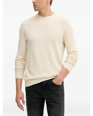 Guess Crew-Neck Knit Jumper - Natural