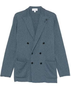 Lardini Double-Breasted Pocket Blazer - Blue