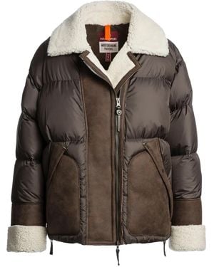 Parajumpers Quilted Shearling-trimmed Puffer Jacket - Brown
