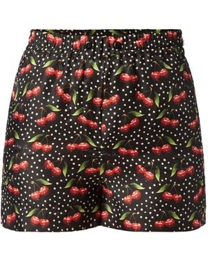 Philipp Plein Cherries Shorts - Black