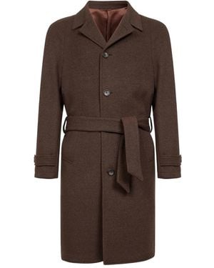 D4.0 Belted Coat - Brown