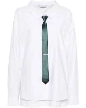 Pushbutton Chemise En Coton À Manches Longues - Blanc