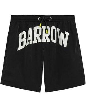 Barrow Logo Print Swim Shorts - Black