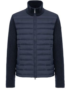 Colmar Quilted Ribbed-Knit Jacket - Blue