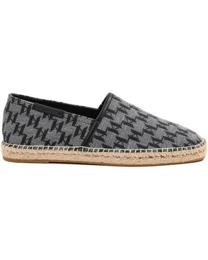 Karl Lagerfeld Espadrilles Kamino Con Monogramma - Grigio