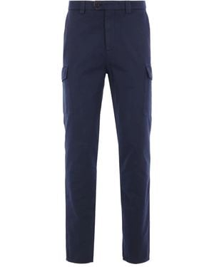 Brunello Cucinelli Patch-Pocket Cargo Trousers - Blue