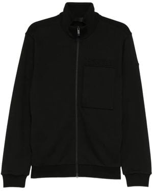 Moncler Logo-Embroidered Jacket - Black
