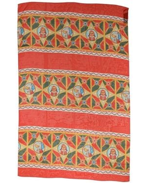 Dolce & Gabbana Printed Silk Scarf - Red