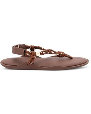 FLOWZE Knotted-Detail Sandals - Brown