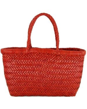 Dragon Diffusion Mini Flat Gora Woven Tote Bag - Red